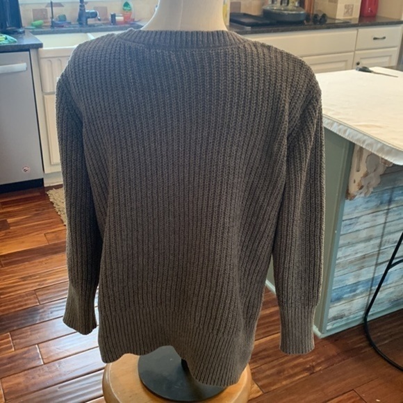 SO Kohls soft knitted thick warm v neck long sleeve sweater - Picture 3 of 10